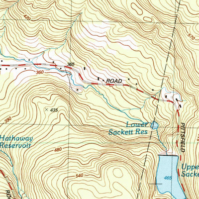 United States Geological Survey Pittsfield East, MA (1997, 25000-Scale) digital map