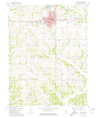 United States Geological Survey Pittsfield, IL (1981, 24000-Scale) digital map