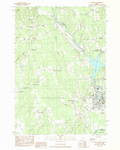 United States Geological Survey Pittsfield, ME (1982, 24000-Scale) digital map