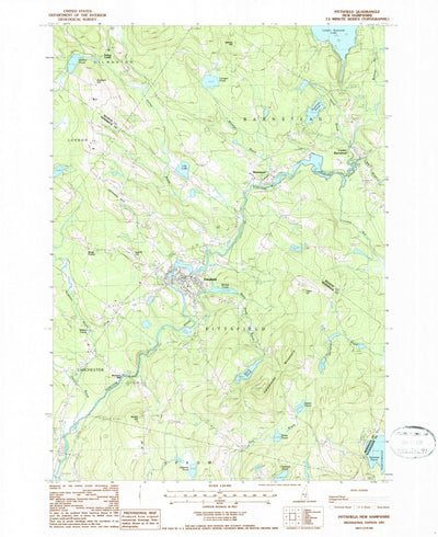 United States Geological Survey Pittsfield, NH (1987, 24000-Scale) digital map