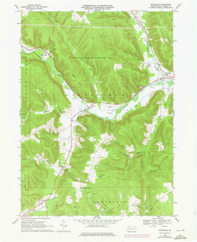 United States Geological Survey Pittsfield, PA (1968, 24000-Scale) digital map