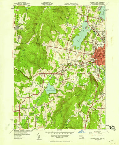 United States Geological Survey Pittsfield West, MA-NY (1944, 24000-Scale) digital map