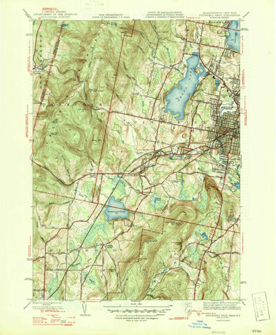 United States Geological Survey Pittsfield West, MA-NY (1947, 31680-Scale) digital map