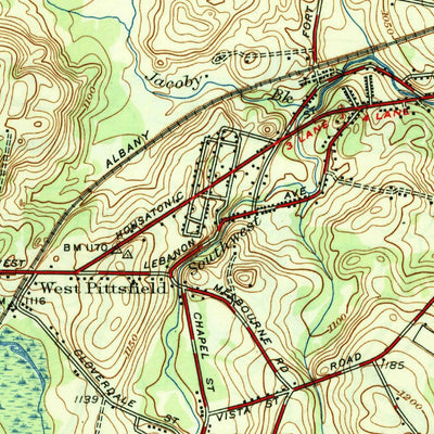 United States Geological Survey Pittsfield West, MA-NY (1947, 31680-Scale) digital map