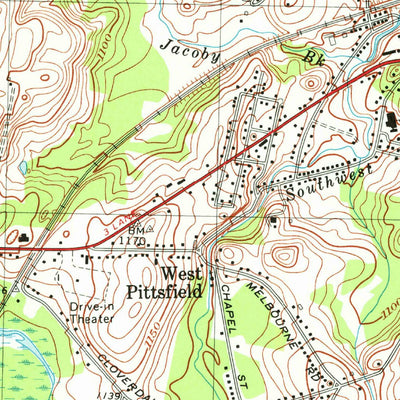 United States Geological Survey Pittsfield West, MA-NY (1973, 25000-Scale) digital map