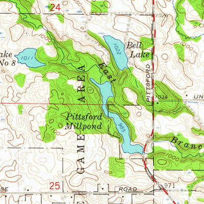 Pittsford, MI (1962, 24000-Scale) Map by United States Geological ...