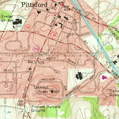 United States Geological Survey Pittsford, NY (1971, 24000-Scale) digital map