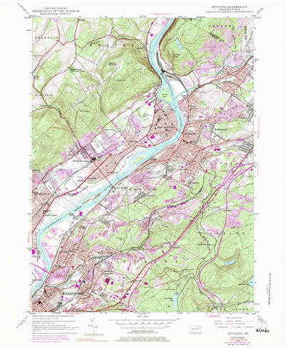 United States Geological Survey Pittston, PA (1947, 24000-Scale) digital map
