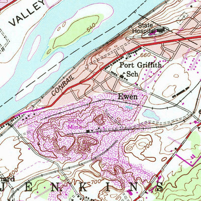 United States Geological Survey Pittston, PA (1947, 24000-Scale) digital map