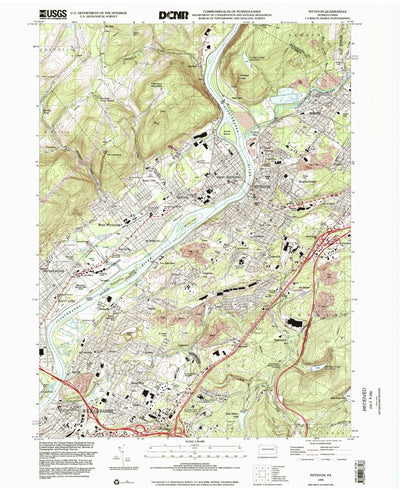 United States Geological Survey Pittston, PA (1999, 24000-Scale) digital map