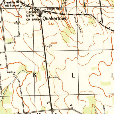 United States Geological Survey Pittstown, NJ (1943, 31680-Scale) digital map