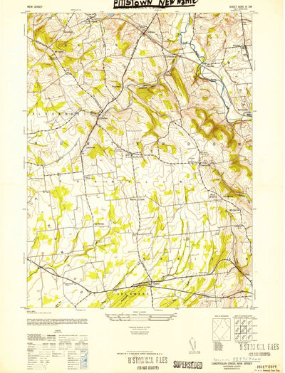 United States Geological Survey Pittstown, NJ (1952, 24000-Scale) digital map