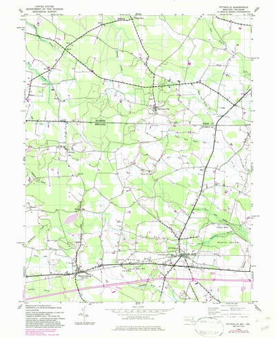 United States Geological Survey Pittsville, MD-DE (1942, 24000-Scale) digital map