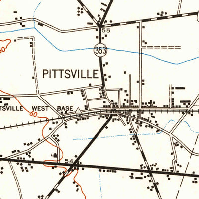 United States Geological Survey Pittsville, MD-DE (1950, 24000-Scale) digital map