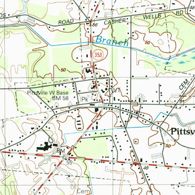 United States Geological Survey Pittsville, MD-DE (1992, 24000-Scale) digital map