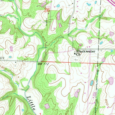 United States Geological Survey Pittsville, MO (1963, 24000-Scale) digital map