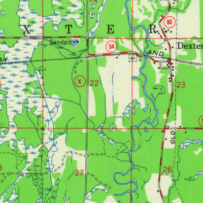 United States Geological Survey Pittsville, WI (1957, 48000-Scale) digital map