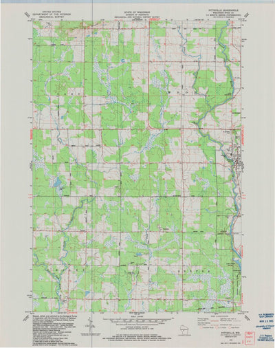 United States Geological Survey Pittsville, WI (1984, 24000-Scale) digital map