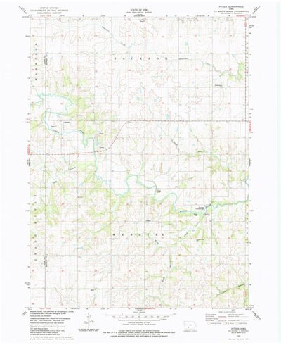 United States Geological Survey Pitzer, IA (1983, 24000-Scale) digital map