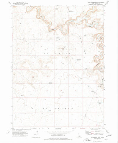 United States Geological Survey Piute Basin East, ID (1973, 24000-Scale) digital map