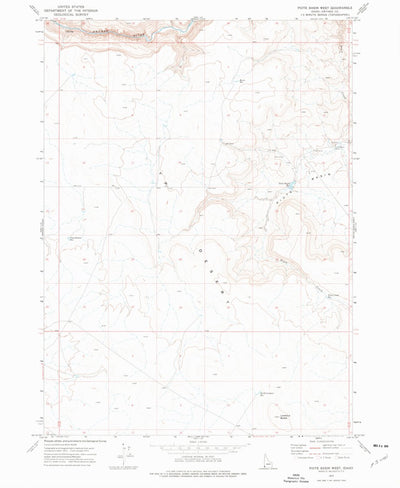 United States Geological Survey Piute Basin West, ID (1973, 24000-Scale) digital map