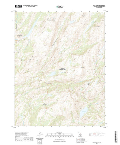 United States Geological Survey Piute Mountain, CA (2021, 24000-Scale) digital map