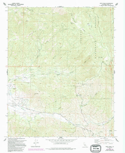 United States Geological Survey Piute Peak, CA (1972, 24000-Scale) digital map