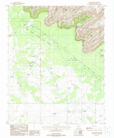 United States Geological Survey Piute Point, AZ (1988, 24000-Scale) digital map