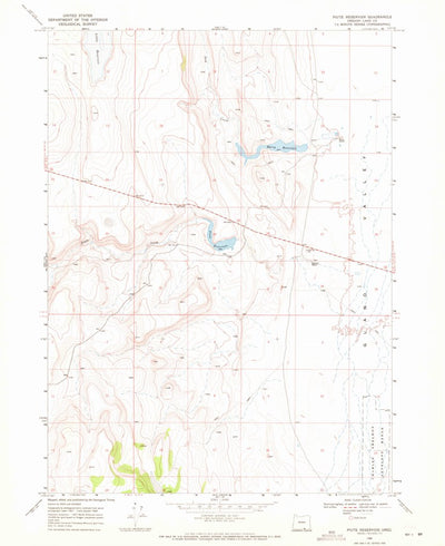 United States Geological Survey Piute Reservoir, OR (1968, 24000-Scale) digital map