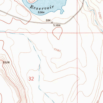 United States Geological Survey Piute Reservoir, OR (1968, 24000-Scale) digital map