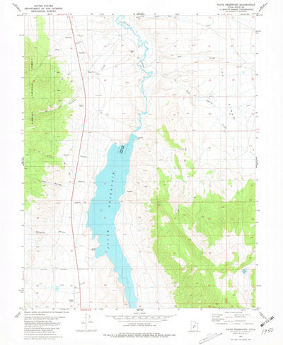 United States Geological Survey Piute Reservoir, UT (1981, 24000-Scale) digital map