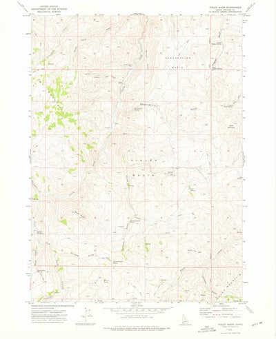 United States Geological Survey Pixley Basin, ID (1972, 24000-Scale) digital map