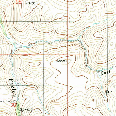 United States Geological Survey Pixley Basin, ID (1992, 24000-Scale) digital map
