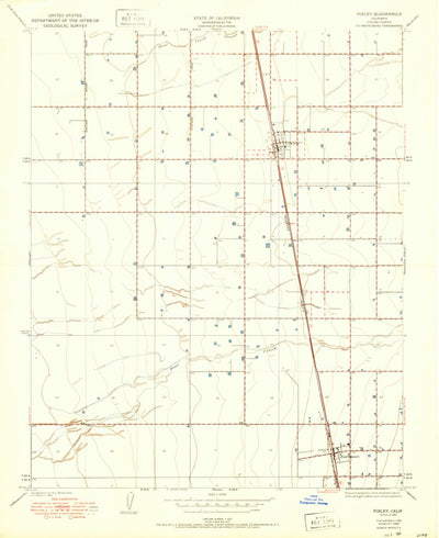 United States Geological Survey Pixley, CA (1950, 24000-Scale) digital map