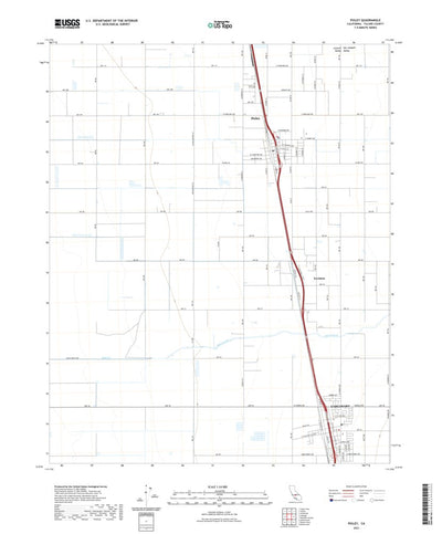 United States Geological Survey Pixley, CA (2021, 24000-Scale) digital map