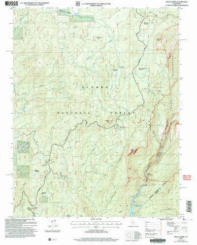 United States Geological Survey Piyau Dome, CA (2004, 24000-Scale) digital map