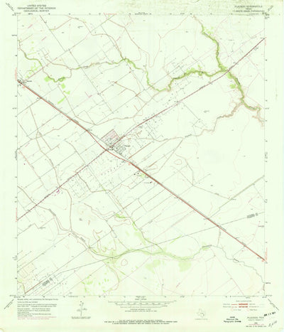 United States Geological Survey Placedo, TX (1952, 24000-Scale) digital map
