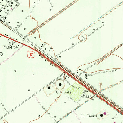 United States Geological Survey Placedo, TX (1952, 24000-Scale) digital map