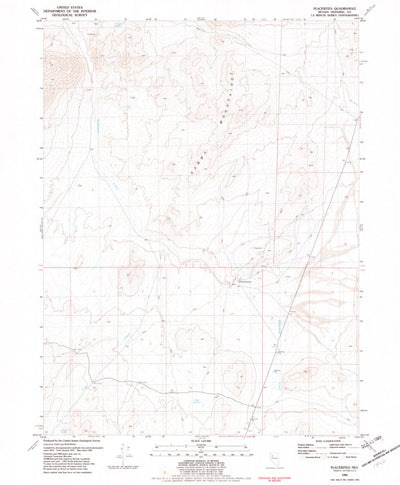 United States Geological Survey Placerites, NV (1981, 24000-Scale) digital map