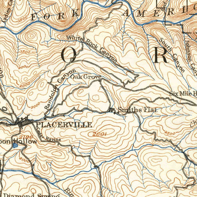 United States Geological Survey Placerville, CA (1893, 125000-Scale) digital map