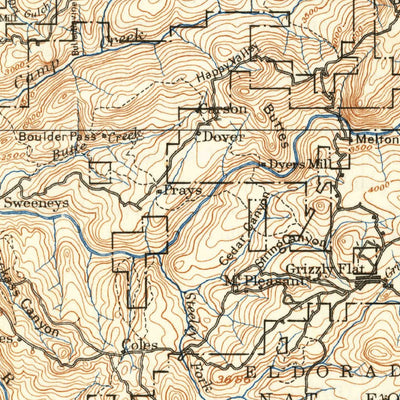 United States Geological Survey Placerville, CA (1893, 125000-Scale) digital map