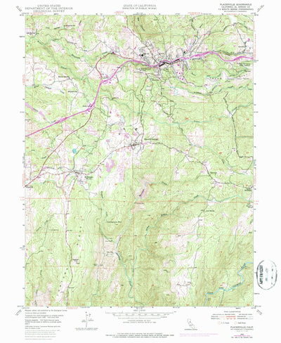 United States Geological Survey Placerville, CA (1949, 24000-Scale) digital map