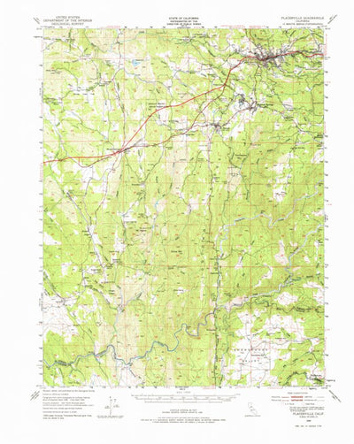 United States Geological Survey Placerville, CA (1949, 62500-Scale) digital map