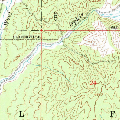 United States Geological Survey Placerville, ID (1976, 24000-Scale) digital map