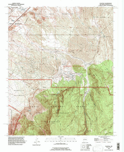 United States Geological Survey Placitas, NM (1990, 24000-Scale) digital map
