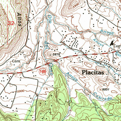 United States Geological Survey Placitas, NM (1990, 24000-Scale) digital map