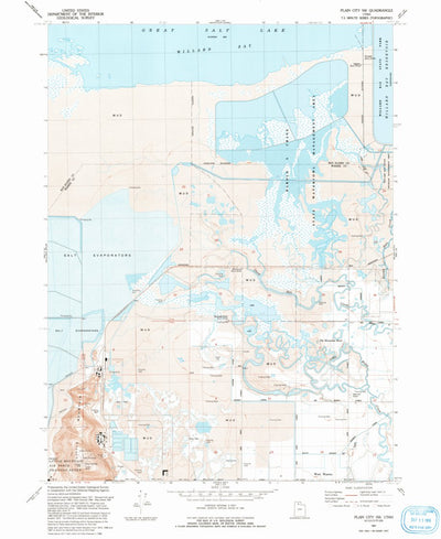United States Geological Survey Plain City SW, UT (1991, 24000-Scale) digital map