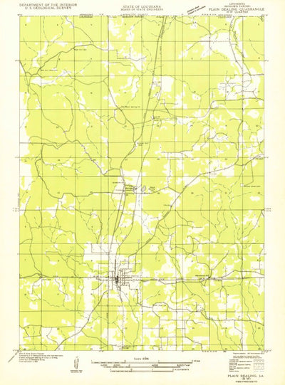 United States Geological Survey Plain Dealing, LA (1950, 31680-Scale) digital map