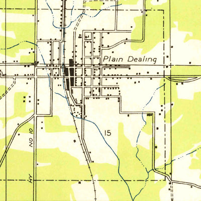 United States Geological Survey Plain Dealing, LA (1950, 31680-Scale) digital map