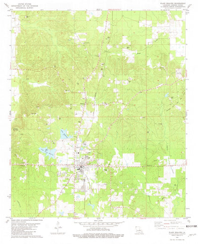 United States Geological Survey Plain Dealing, LA (1981, 24000-Scale) digital map